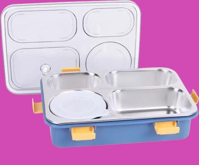 VSELL Stainless Steel Airtight Leak Proof Tiffin Box with Mini Container Inside A22 4 Containers Lunch Box(800 ml, Thermoware)