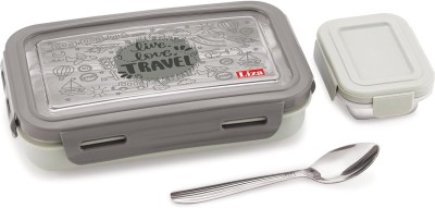 Tedemel Liza Break Time Small Lunch Box Stainless Steel for School,college,office(Grey) 1 Containers Lunch Box(550 ml, Thermoware)