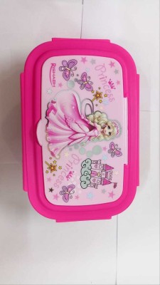 RISHABH. FLIP STYLE DLX School Tiffin Box Thermoware Steel & Plastic Insulated PINK 2 Containers Lunch Box(700 ml, Thermoware)