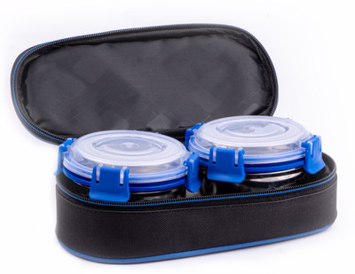 BOWLMAN Blue Bag with 2 Containers 2 Containers Lunch Box(350 ml)