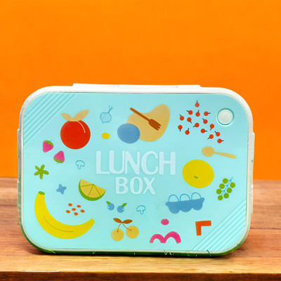 Tensha Stainless Steel Compartment Bento Lunch Box for School Office Portable Use 3 Containers Lunch Box(750 ml)