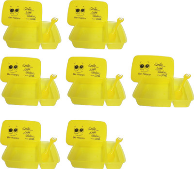 ShubhKraft Return Gift In Bulk Smiley Lunch Box & Bottle Set For Kids Boys & Girls (10 Pcs) 1 Containers Lunch Box(250 ml)