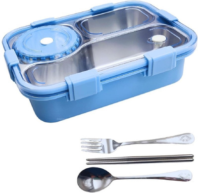 NARV Modern Bento Lunch Box with Secure Locking Lid and Inner Steel Tray 1 Containers Lunch Box(750 ml, Thermoware)