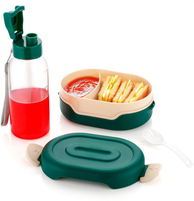Sumoware Plastic lunch box and bottle ,Bento Lunch Box School Supplies 2 Containers Lunch Box(800 ml, Thermoware)