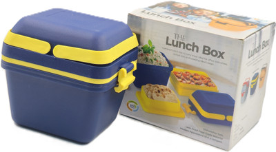 AJFuture Plastic Lunch/Tiffin Box 3Compartment FOR School &Office(Blue)A23 3 Containers Lunch Box(1500 ml, Thermoware)