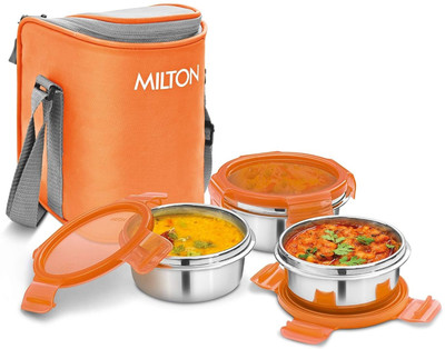 MILTON Cube 3 Lunch Box 3 Containers Lunch Box(300 ml, Thermoware)