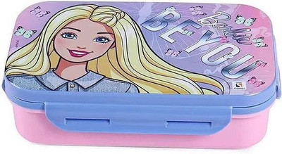 striders Barbie Lunch Box for Kids Insulated, Compact & Includes Spoons 1 Containers Lunch Box(500 L, Thermoware)