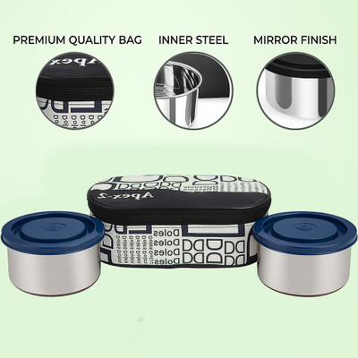PM SELECT STYLO 2 LuInch Stainless Steel Containers Set of 2 Containers Lunch Box(500 ml, Thermoware)