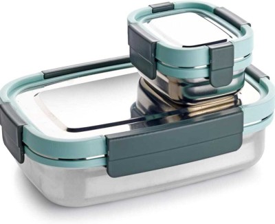 SHREEPUSTI SHINE STAINLESS STEEL LUNCH BOX 1 Containers Lunch Box(500 ml, Thermoware)