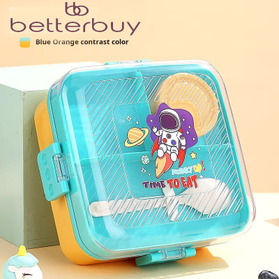 Better Buy Astronaut Space 3 compartment Double Layer leakproof Steel 3 Containers Lunch Box(1120 ml)