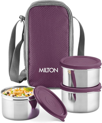 MILTON Stack Pack 3 Stainless Steel Lunch Box (3 X 500 ml containers) 3 Containers Lunch Box(500 ml, Thermoware)