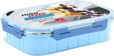 Dhara Stainless Steel Elena Tiffin 900ml and Inner Steel 200ml 2 Containers Lunch Box(1100 ml)