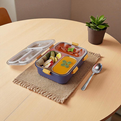 HPHCRAFTT Stainless_Steel_Lunch box_A218 3 Containers Lunch Box(1001 ml)