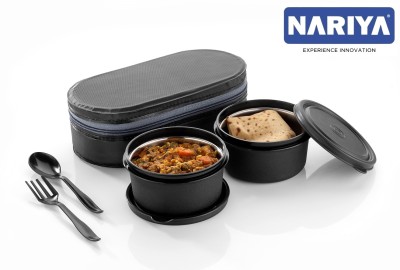 nariya LUNCHBOX SET WITH 2 CONTAINER 1 SPOON AND 1 FORK 2 Containers Lunch Box(700 ml)