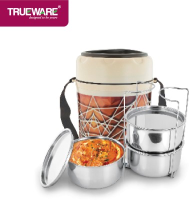 Trueware Trendy 3 Thermoware lunch box 3 Containers Lunch Box(300 ml, Thermoware)