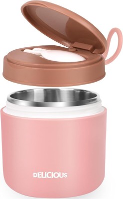 UniKart Baby Pink 1 Layer Stainless Steel Insulated Tiffin for Office|School|Travel 1 Containers Lunch Box(430 ml, Thermoware)
