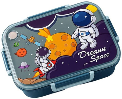 cuddlenest Steel Lunch Box | 3 Compartment Bento Style Tiffin | Leakproof, BPA-Free 3 Containers Lunch Box(750 ml, Thermoware)