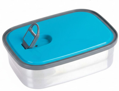 Aramex Stainless-Steel Leak-Proof Lunch Box for Office 1 Containers Small Blue 1 Containers Lunch Box(1 L, Thermoware)