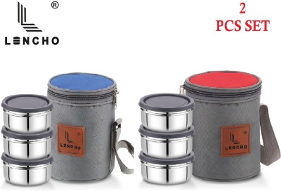 Lencho Lencho_Brunch 3 Combo Stainless Steel Lunch Box 6 Containers Lunch Box(1200 ml, Thermoware)
