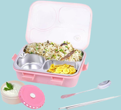 VSELL Compartment -3 Sealed Leak Proof Stainless Steel For Kid's & Adult_K048 3 Containers Lunch Box(750 ml, Thermoware)