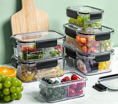SSG trader Plastic Utility Container  - 2300 ml(Pack of 3, Clear)