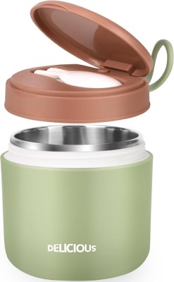 Bhaguji Stainless Steel Insulated Food Jar for Kids Adult with Folding Spoon Leak Proof 1 Containers Lunch Box(430 ml)