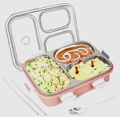 lavtoz Stainless Steel Bento Lunch Box with 3 Containers !272 & Secure Lock, 750ml 1 Containers Lunch Box(750 ml, Thermoware)