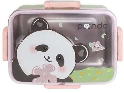 LAVI Stainless Steel Container Panda Printed Lunch box 1 Containers Lunch Box(700 ml)