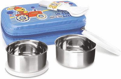 NAYASA Crnchy Mnchy 2 Containers Lunch Box(300 ml)