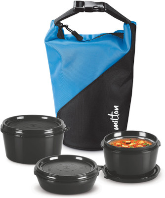 MILTON Micro Meal Lunch Box (3 Containers,1 x 180 ml 3 Containers Lunch Box(820 ml)