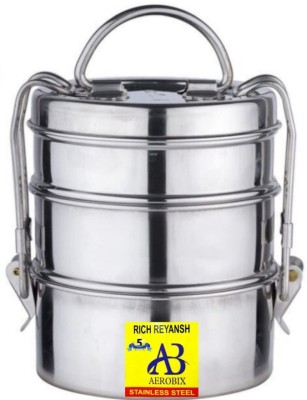 AEROBIX Lunch Box Stainless Steel_TIFFIN_8 3 Containers Lunch Box(1200 ml, Thermoware)