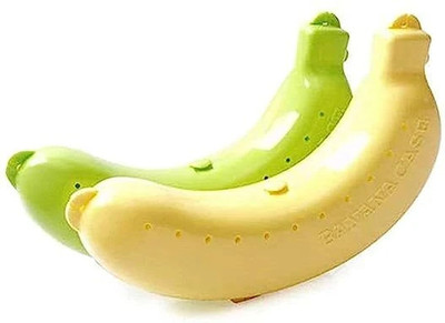 M.S TRADERS Plastic Banana Storage Plastic Case 2 Containers Lunch Box (220 ml) 2 Containers Lunch Box(220 ml)
