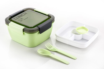 Skymoon Kitchenware Premium Quality Plastic Lunch Box Tiffin Box 2 Containers 1 pcs Lunch box 2 Containers Lunch Box(1000 ml)