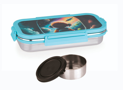 Mypro - Half Time Steel Lunchbox - With 1 Large & 1 Small Container - Leakproof 2 Containers Lunch Box(780 ml, Thermoware)
