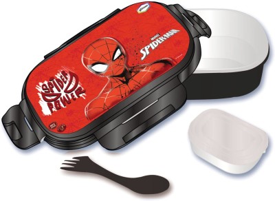 Gluman Spiderman Insulated School Tiffin Box with Steel D-Dibbi,Spoon and Spork- 800 ml 1 Containers Lunch Box(800 ml)