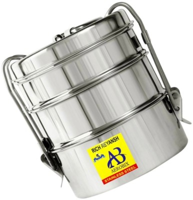 AEROBIX Lunch Box Stainless Steel_TIFFIN_129 3 Containers Lunch Box(1200 ml, Thermoware)