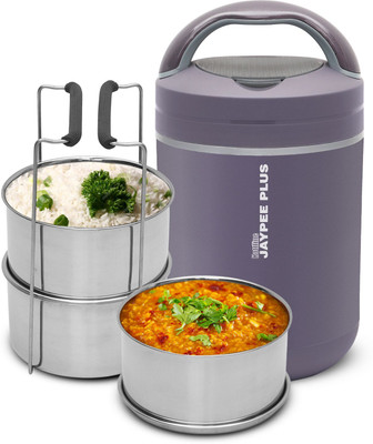 Jaypee Plus Hottline 3 1200 ml Stainless Steel Electric Office Lunch Box with Power Cord 3 Containers Lunch Box(1200 ml)