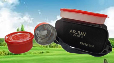 Arjun Lunch_Box_Set_2 and One_Oval_Container_55 3 Containers Lunch Box(1200 ml)