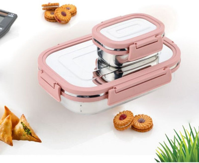 ARPIT ENTERPRISES Steel Tiffin for Kid 2 Containers Lunch Box (1000 ml) 2 Containers Lunch Box(1000 ml)