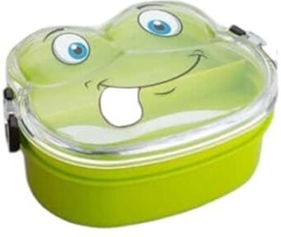 MORLI ENTERPRISE Double Layer Froggy Shape Lunch Box with Spoon Leakproof Lunch Box 1 Containers Lunch Box(1200 ml)