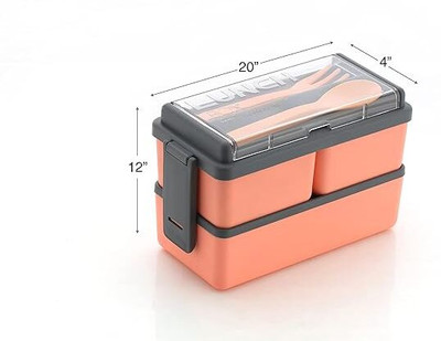 SIDDHARTH Lunch Box Comes with 3 Detachable Box, 2 Spoons 3 Containers Lunch Box(1200 ml, Thermoware)