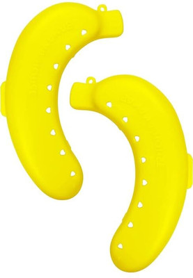 CRYZONE Plastic Banana Case Food Storage Container, Banana Case Cover (Pack of 2) 2 Containers Lunch Box(2 ml, Thermoware)