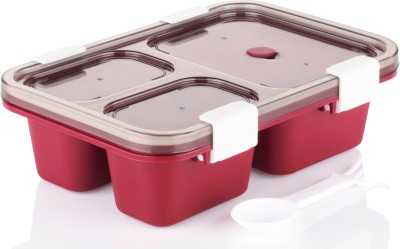 Flipkart SmartBuy Lunch Box for Kids Lunch Box Set - Plastic 3 Compartment Reusable Food Container 1 Containers Lunch Box(1000 ml)