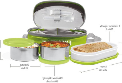 IDEAL PRIME SS2 LB_829 3 Containers Lunch Box(1000 ml, Thermoware)