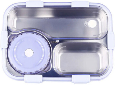 Uni Seoul Korean Bento Box 3 Grid with Soup Bowl 3 Containers Lunch Box(750 ml, Thermoware)
