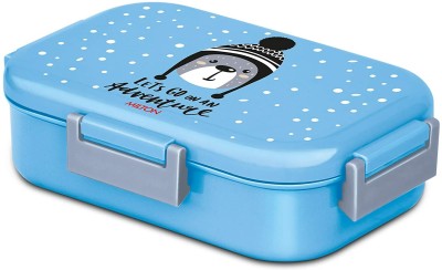 JDGEMPORIUM Milton New Flatmate Inner Stainless Steel Tiffin Box, 700 ml, Sky Blue 2 Containers Lunch Box(700 ml, Thermoware)
