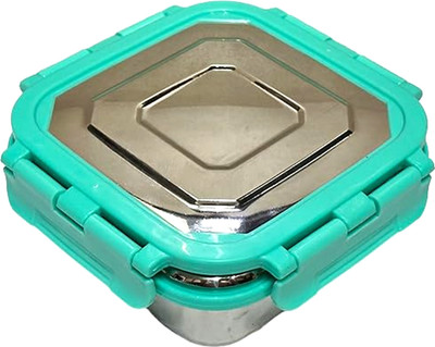 Dynore Stainless Steel Click Lock Air Tight Square Shape Lunch Box/ Container- 360 ml 1 Containers Lunch Box(360 ml)