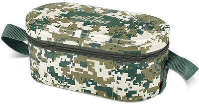 MILTON Executive Lunch Box(2 SS Container,1 Microwave Safe Container),Military 3 Containers Lunch Box(1010 ml)
