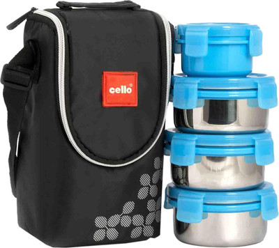 cello MF Steel Click 4 Containers Lunch Box(500 ml)