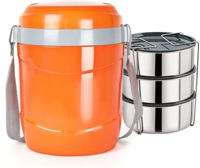 cello Lunch Box Hot Express | Insulated Lunch CarrierHygienic & odourless 3 Containers Lunch Box(900 ml)